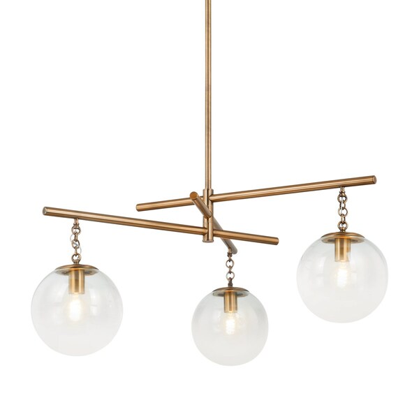Troy Lighting Wade 3 Light Chandelier 44.25 In. Patina Brass F1044-PBR - main