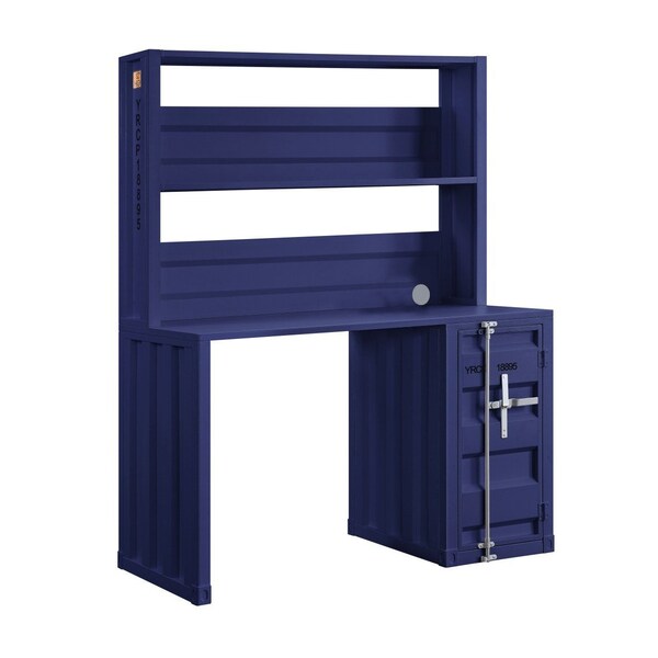 Homeroots 47" Blue Iron Writing Desk 491386 - main