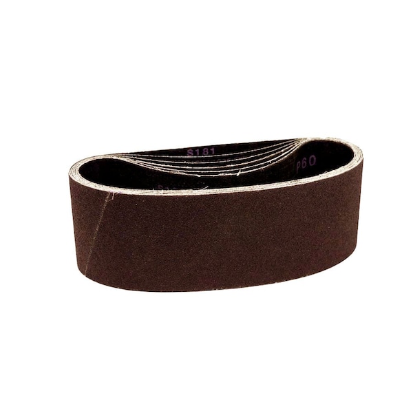 Combat Abrasives 13-3/4in x 79in Aluminum Oxide Cloth Backed Sanding Belts, 6PK (24 Grit) B13-3/4X79X24PAX-6PK - main