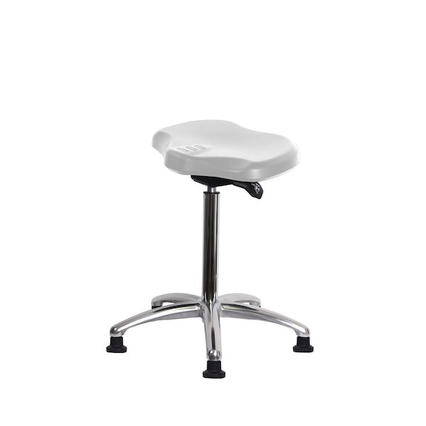 Blue Ridge Ergonomics Polyurethane Ray Sit-Stand Chrome in Gray Polyurethane PRPHBST-CR-NF-RG-GRY - main