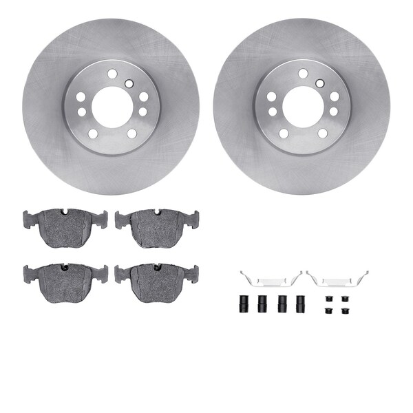 Dynamic Friction Co DFC Rotors with EURO 5000 Ceramic Brake Pads includes Hardware 6612-31434 - main