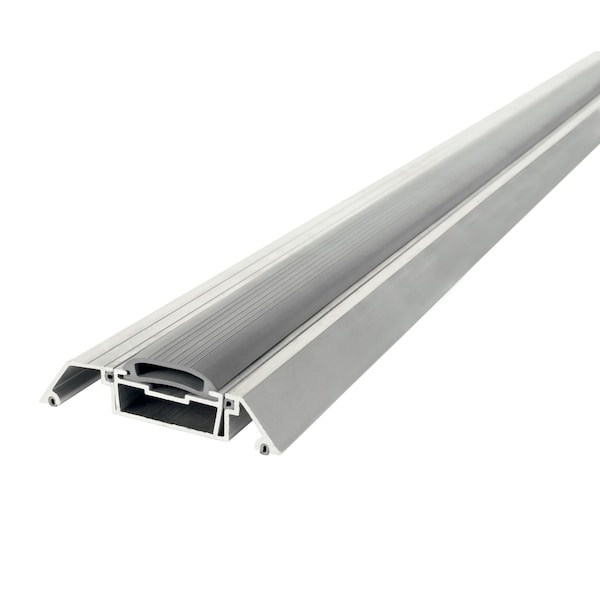 M-D Building Products 3-1/2 in. x 3/4 in. x 36 in. Silver Adjustable Aluminum Low-profile Threshold with Vinyl Seal 08664 - main