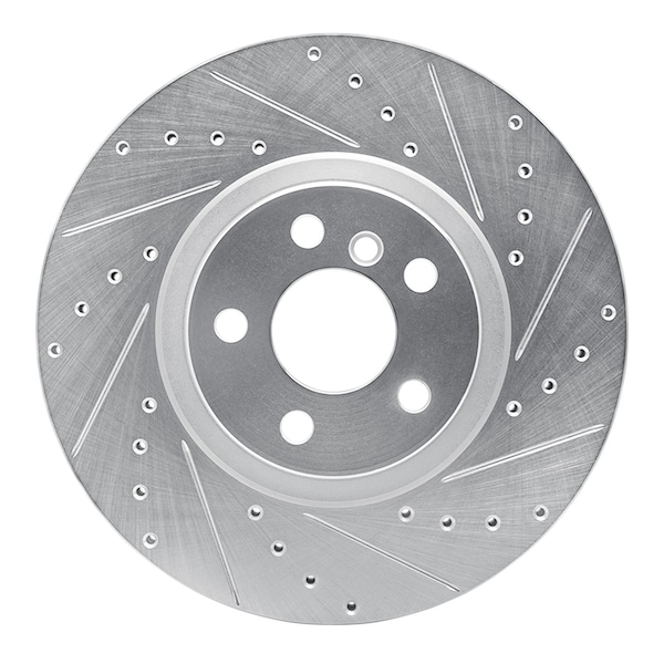Dynamic Friction Co DFC Brake Rotor - Drilled and Slotted - Silver 631-31157R - main