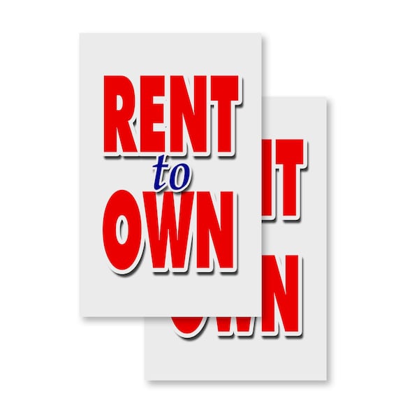Signmission Rent To Own, Vinyl Decals Only 24 Inch x 36 Inch, Vinyl Decal, 2PK DSB-2436-2PACK-Rent To Own - main
