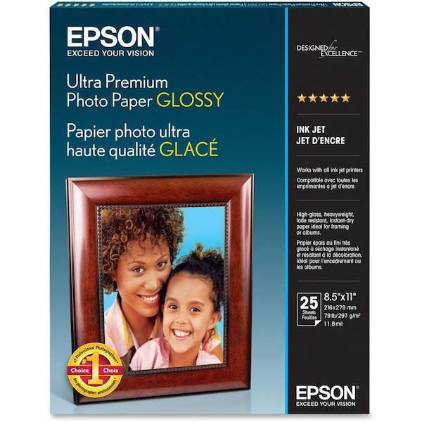 Epson Ultra Prem Photo Ppr Glossy Letter 25 Sheets S042182 - main