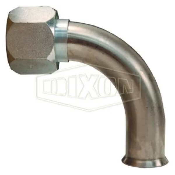 Dixon 90Deg Hose Elbow, 1-5/8-12 x 1-1/4 in, 37Deg Female SAE/JIC x Weld FMF1250-90 - main