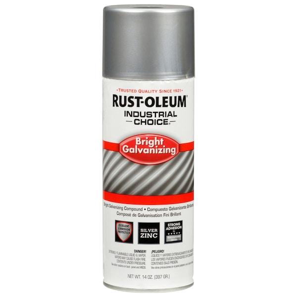 Rust-Oleum Spray Paint, Silver, Gloss, Solvent, 14 oz 244305 - main