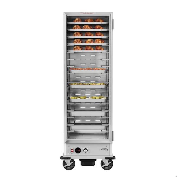 Koolmore 33 in. Commercial Non-Insulated Heated Holding Cabinet with Wire Racks and Glass Door in Silver KM-CH36-WNGL - main