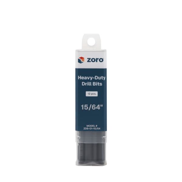 Zoro 15/64" Drill Bit, Heavy-Duty M2-Premium HSS Jobber Length Split Point Black/Gold Finish ZDB-01-15/64 - main