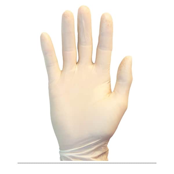 Safety Zone Latex Powdered Industrial 5 mil Gloves - Natural, Med - Case of 1000 GRDR-MD-1-T - main