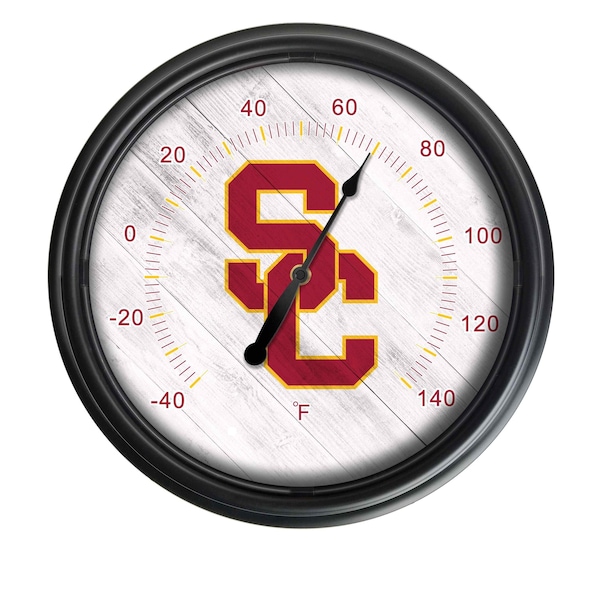 Holland Bar Stool Co University of Southern California Indoor/Outdoor LED Thermometer ODThrm14BK-08SouCal - main