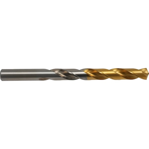 Cle-Line 1/4-E HSCO TiN-Tipped 135 Degree Heavy-Duty Jobber Length Drill Cle-Line 1501-TT RHS/RHC C66013 - main