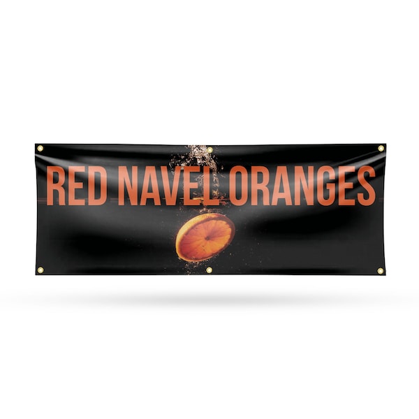 Signmission Red Navel Oranges, 24 Inch x 72 Inch, Vinyl Banner B-72-30831 - main