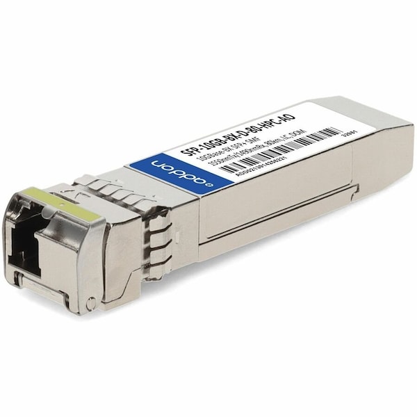 Add-On HP COMPATIBLE TAA COMPLIANT 10GBASE-BX SFP+ TRANSCEIVER SMF, 1550NMTX/149 SFP-10GB-BX-D-80-HPC-AO - main