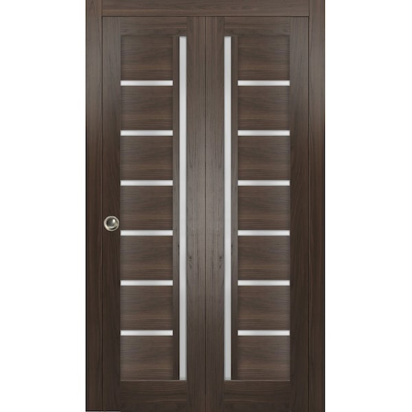 Sartodoors Sliding Closet Bi-fold Doors Solid Core Modern Interior QUADRO4088BF-CA-60 x 80 (2* 30x80) - main