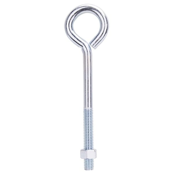 Prosource Eye Bolt, 12.8 mm Thread, Machine Thread, 3 in L Thread, 2-3/16 in Dia Eye, 587 lb Working Load, Steel LR289 - main