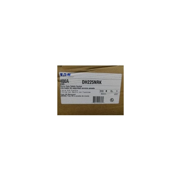 Eaton Safety Switch, Fusible, Single Phase, NEMA 3R, Steel DH225NRK - main