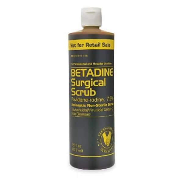 Betadine Surgical Scrub Solution 7.5% Strength Povidone-Iodine, NS, 4 oz Bottle, 36PK 1257423_CS - main