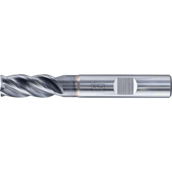 Pferd PFERD .06'' Radiused End Mill, 4 flutes, 1/2'' Dia, 1'' APMX, 3'' OAL, Weldon shank 23003056 - main