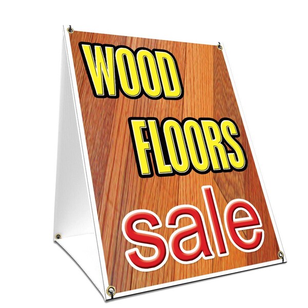 Signmission Wood Floors Sale, 36 Inch x 24 Inch A-frame Yard Sign, Plastic Sign SBC-2436-Wood Floors Sale - main