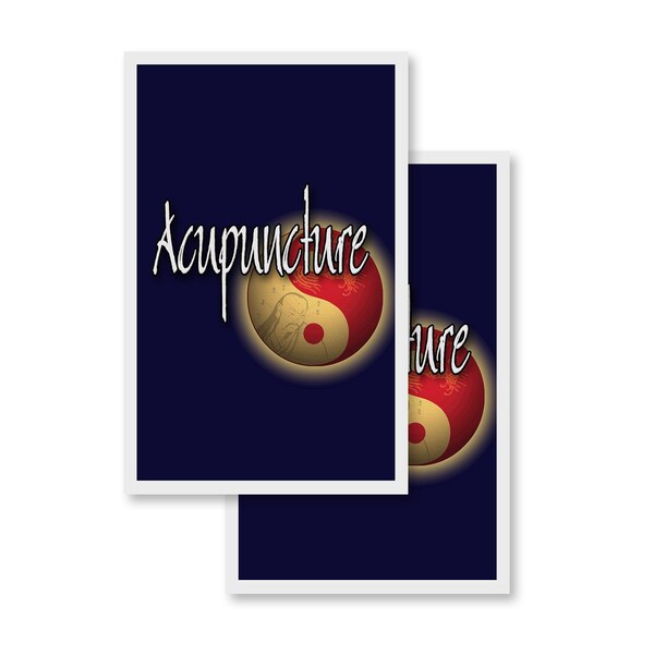 Signmission Acupuncture, Vinyl Decals Only 24 Inch x 36 Inch, Vinyl Decal, 2PK DSB-2436-2PACK-Acupuncture - main