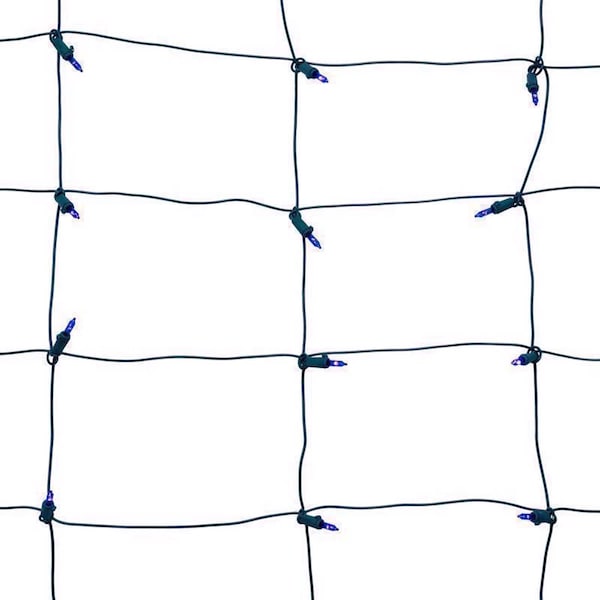 Celebrations Classic LED T5 Blue 100 ct Net Christmas Lights 4 ft. RNT100BLA - main