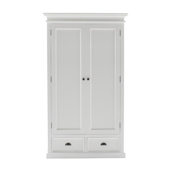 Homeroots 43" Off White Solid Wood Two Drawer 523198 - main