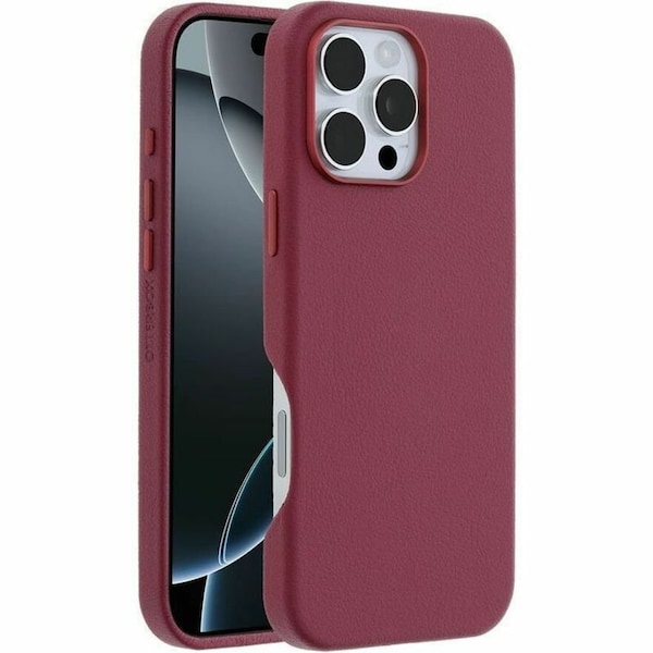 Otterbox Symmetry Cactus Leather Magsafe Case For Apple Iphone 16 Pro Max, Maroon Bells 77-96327 - main