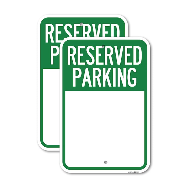 Signmission Blank Reserved Parking, 18'' X 24'' 2 Signs, Heavy Gauge Aluminum, 2PK A-1824-2PACK-24298 - main