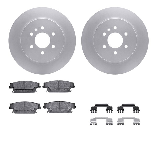 Dynamic Friction Co DFC GEOSPEC Coated Rotors with 5000 Brake Pads - Ceramic and Hardware 4512-46143 - main