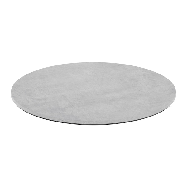 Flash Furniture TopGuard 31.5" Round Gray Faux Concrete Outdoor Tabletop with Seamless Surface Technology ST-RD800B-1-M-3A-CM-GY-GG - main