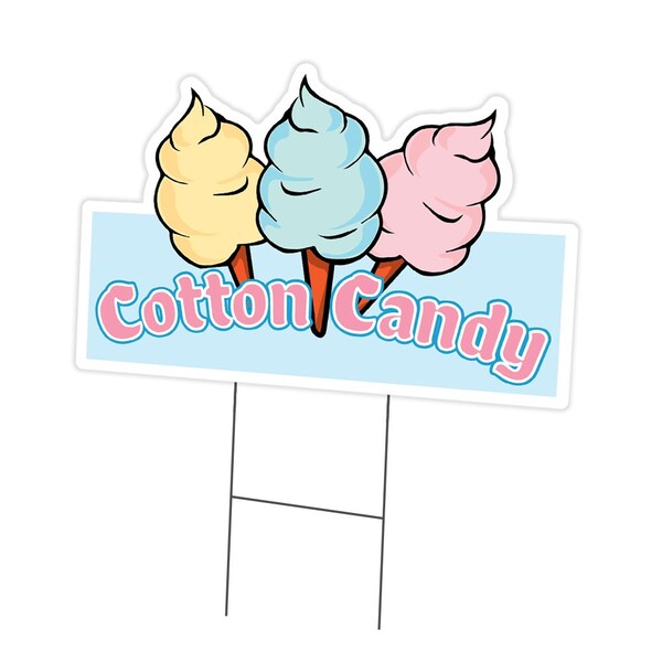 Signmission Cotton Candy Die Cut Yard Sign & Stake outdoor plastic coroplast window, C-DC-1824-Cotton Candy19 C-DC-1824-Cotton Candy19 - main