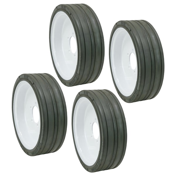 Mytee Products 4PK SkyJack Tires 161891 Scissor Lift Tires 16x5x 12 Plain Non-Marking Wheel Assembly, 4PK SL-SKY-16-5-12-PLAINx4 - main