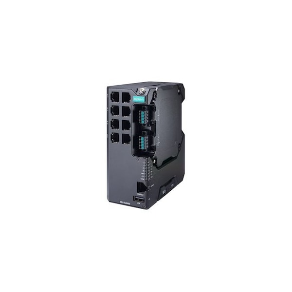 Moxa Managed Full Gigabit Ethernet switch with 8 10/100/1000BaseTX ports, single po EDS-G4008-HV - main