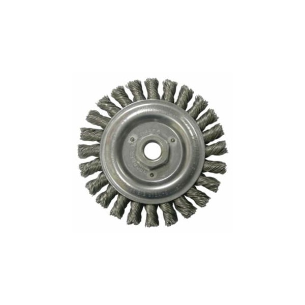 Weiler Roughneck Stringer Bead Wheel, 6 in D x 3/16 W, .02 Stainless Steel, 12,500 rpm 804-08786 - main