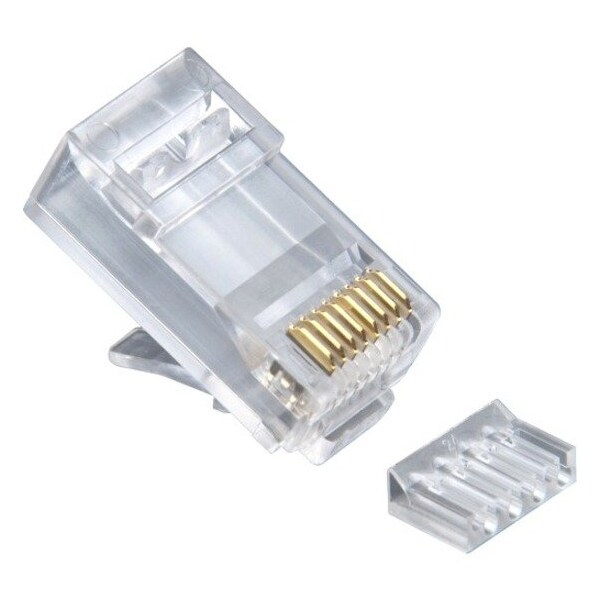 Platinum Tools RJ45 8P8C, CAT6 2 PC. ROUND-SOLID 3-PRONG, W/LINER. 100/JAR. 106188J - main