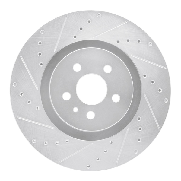 Dynamic Friction Co DFC Brake Rotor - Drilled and Slotted - Silver 631-55006L - main