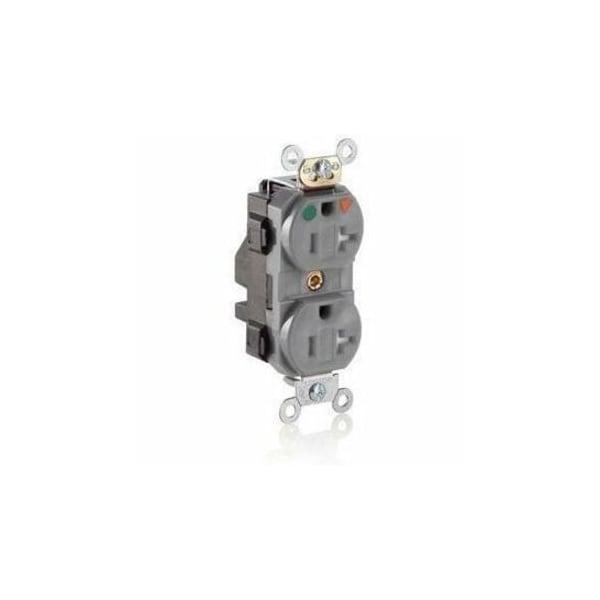 Leviton Straight Blade Receptacle, 5-20R, 20 A, 125V AC, Flush Mount, Isolated Ground MT830-IGG - main