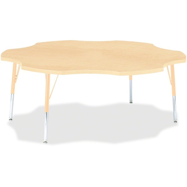 Jonti-Craft Berries Six Leaf Activity Table, 60 in., E-height, Maple/Maple/Camel 6458JCE251 - main