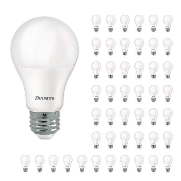 Bulbrite LED Filament 9W Dimmable A19 Light Bulb, Frost Glass, Medium E26 Base, 5000K, 800lu, 48PK 861730 - main