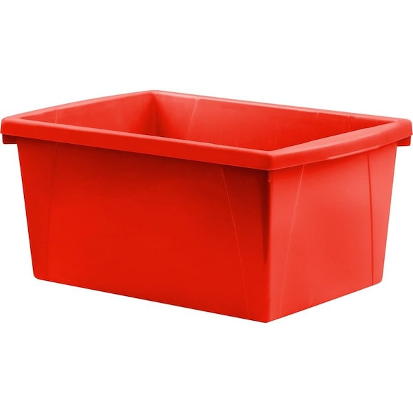 Storex Storage Bin, Plastic, Red, 2 PK 61483U06C - main
