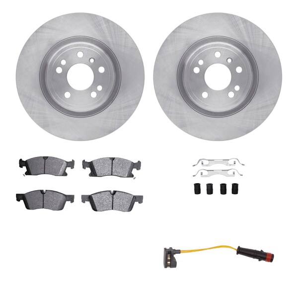 Dynamic Friction Co DFC Brake Rotor- Heavy Duty Brake Pad includes Hardware and Sensor 6422-63001 - main