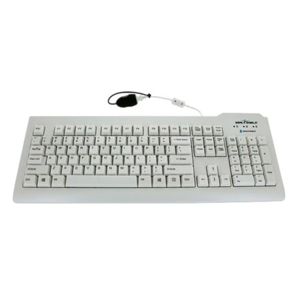 Sealshield SILVER SEAL WHITE MEDICAL GRADE KEYBOARD w/ Quick Connect - Dishwasher Safe & An SSWKSV207 - main