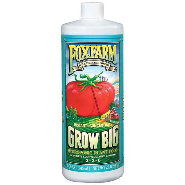 Grow Big 790218 Plant Food, 1 qt, Liquid, 3-2-6 N-P-K Ratio GBHQT - main