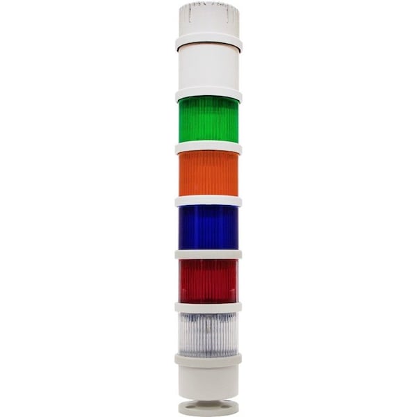 Edwards Signaling Tower Light Module, 24V AC, 24V DC, White, 48 mm Dia., 1 7/8 in Height, LED, 248BC Series 248LEDMW24AD - main