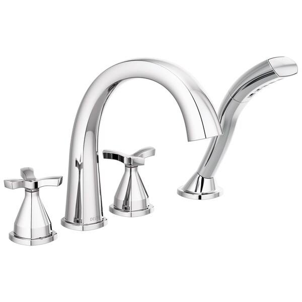 Delta Stryke Roman Tub Trim with Hand Shower, 12.25 in, Lumicoat Chrome T47776-PR - main