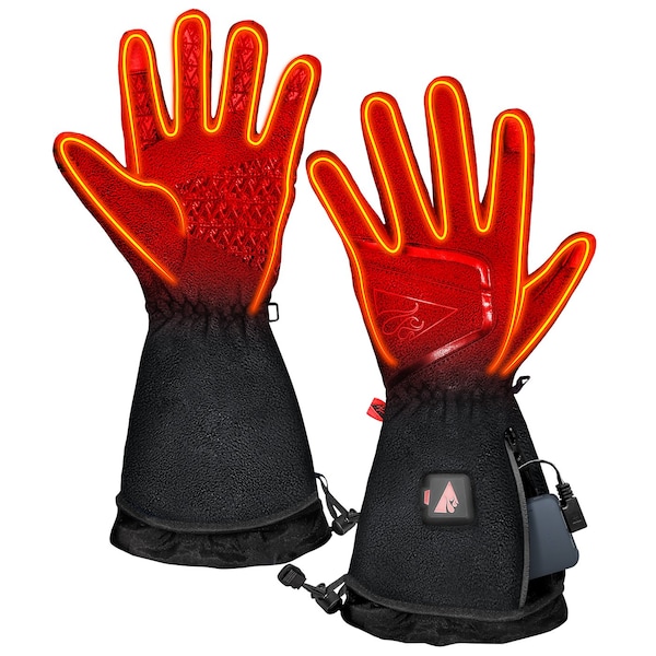 Actionheat 5V Slim-Fit Fleece Battery Heated Gloves, Men's, Black, M 810058851536 - main