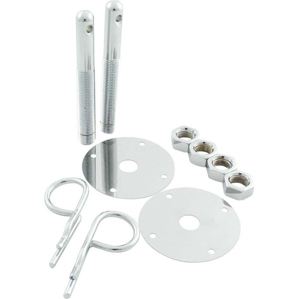 Allstar Performance Steel Hood Pin Kit with 0.17 in. Hairpin Clips ALL18514 - main