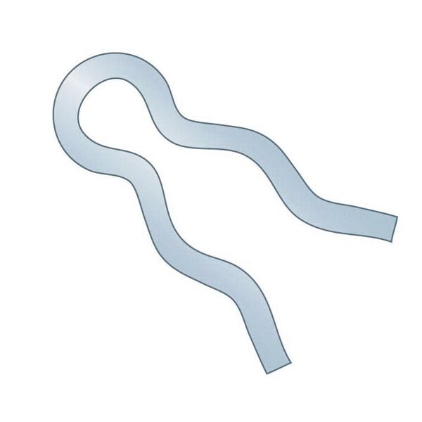 Huyett Hair Pin, Zinc Plated Spring Steel, 0.047 in Wire Dia x 0.625 in Length BPXZ-122 - main
