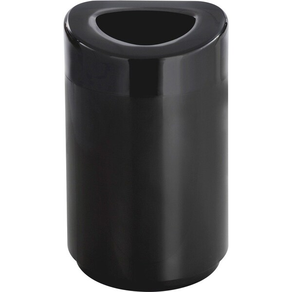 Safco 30 gal. Steel, Rigid Plastic Round Trash Can, Black 9920BL - main